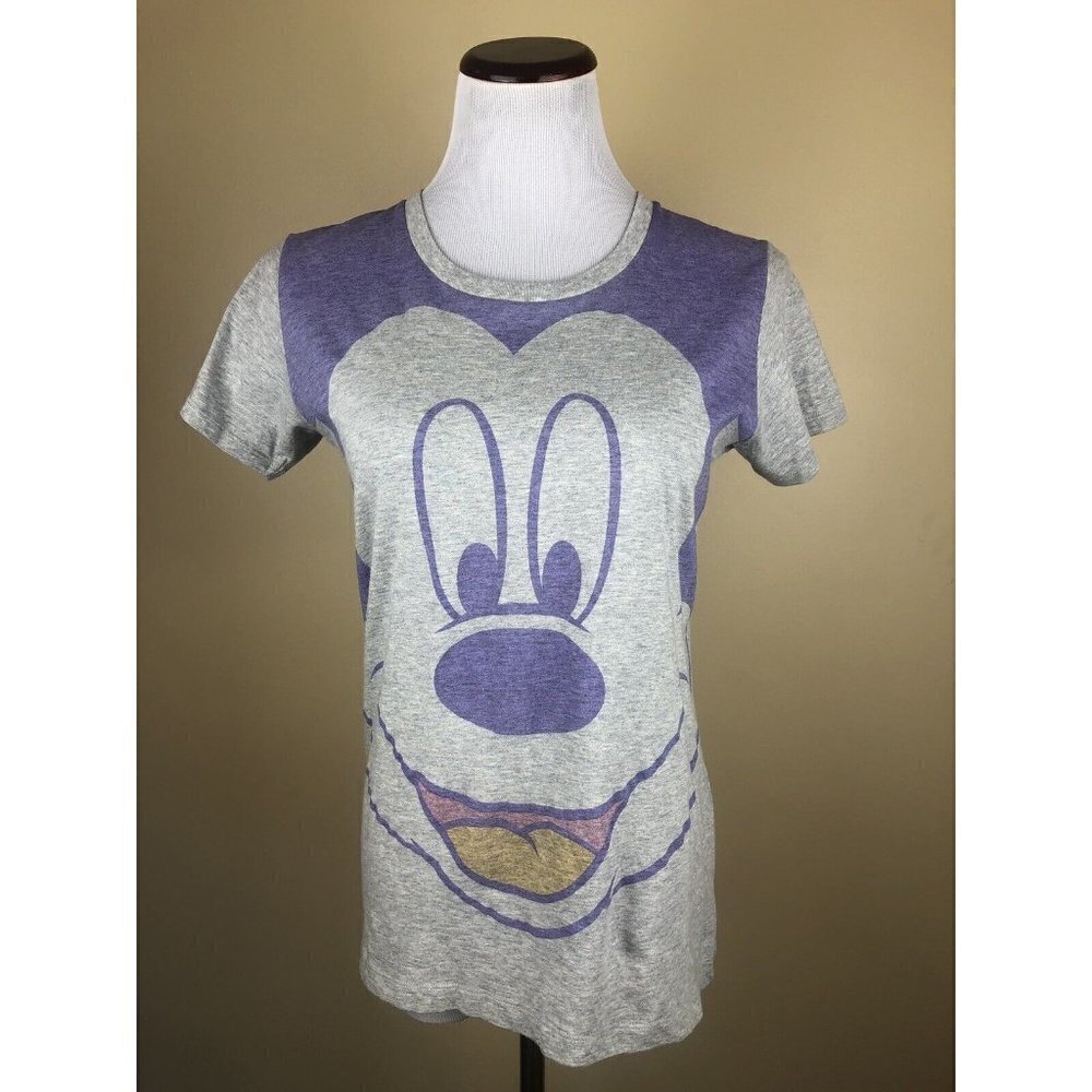 Disney Mickey Mouse T Shirt Purple Gray Uniqlo Japanese Med / Large NWT